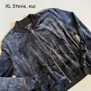XL Lularoe Stevie bomber jacket, blue velour